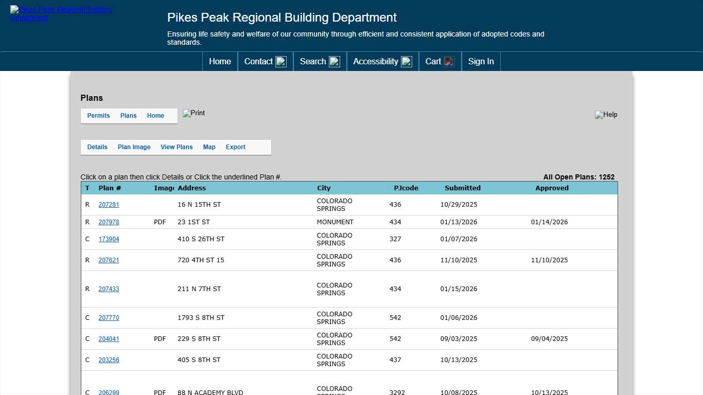 Public Access to Plans - Pikes Peak Regional Building Department