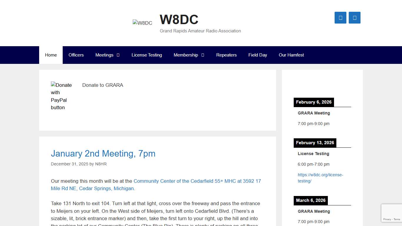 W8DC – Grand Rapids Amateur Radio Association